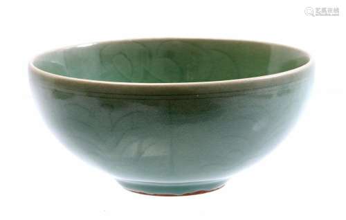 Celadon bowl with lotus flower