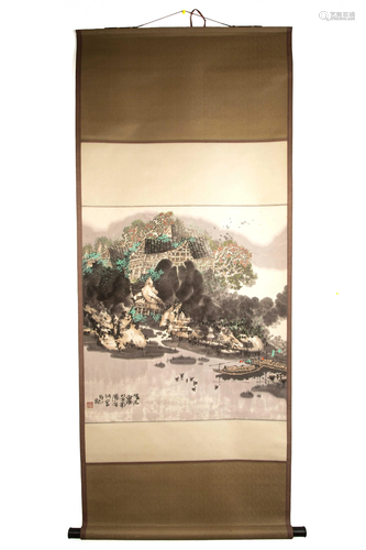 A CHINESE PAINTING WITH 'JING YAN' SIGNATURE