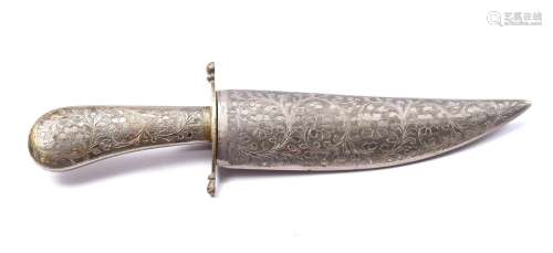 Decorative knife of light metal with decorations