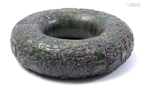 Jade ring with various decorations