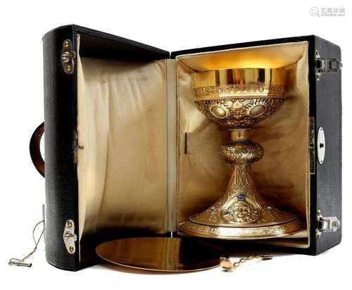 Gold-plated silver chalice