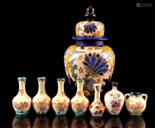 Regina Gouda pottery vase with lid