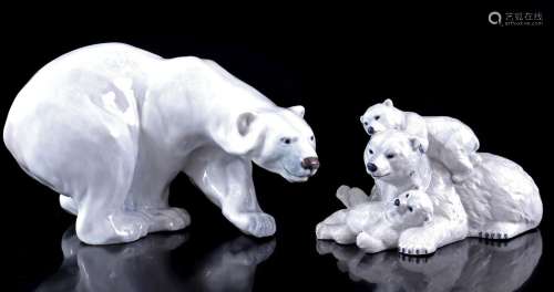 Porcelain creeping polar bear, Carl J. Bonnesen