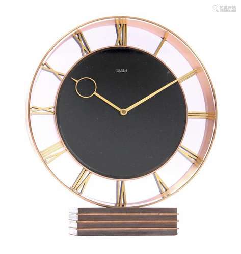 Kienzle Art-Deco brass table clock