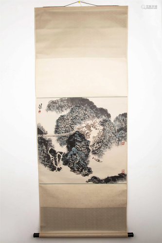 A CHINESE PAINTING WITH SIGNATURE