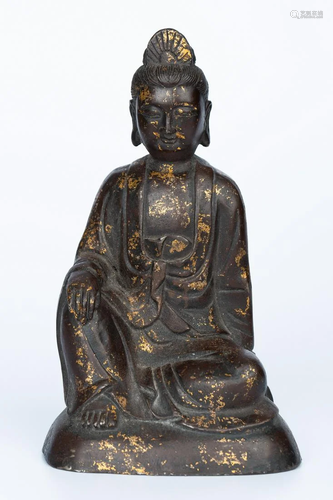 GILT BRONZE BUDDHA STATUE, QING DYNASTY