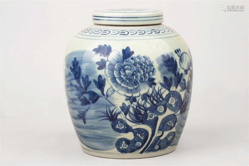 BLUE AND WHITE JAR, REPUBLIC OF CHINA