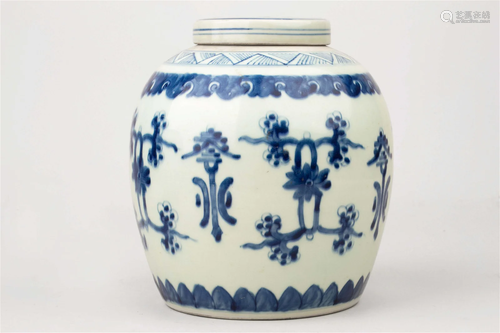 BLUE AND WHITE JAR, REPUBLIC OF CHINA