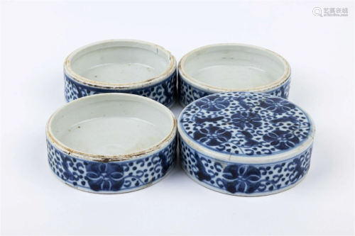 BLUE AND WHITE 'WEN FANG', LATE QING DYNASTY