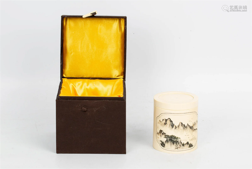 BONE CRICKET JAR, MID QING DYNASTY