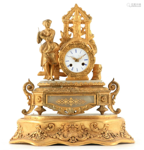 LEROI A PARIS A 19TH CENTURY FRENCH FIGURAL MANTEL CLOCK