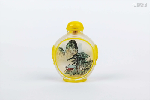 A INSIDE PAINTED SNUFF BOTTLE, 20TH CENTURY