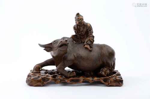 MU TONG' WOOD CARVING, LATE QING/REPUBLIC OF CHINA