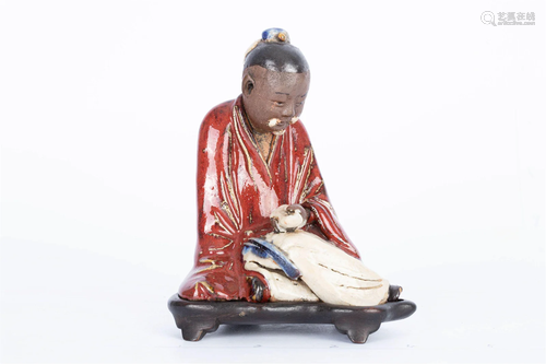 'WAN' KILN RED GLAZED 'GAOSHI' STATUE WI...