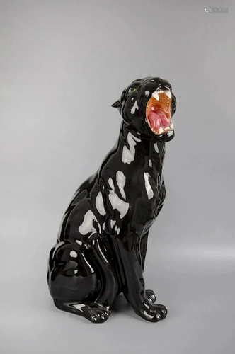 ITALIAN MADE CERAMIC PANTHER