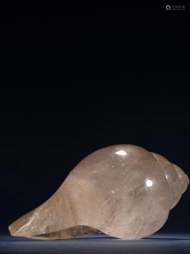 A Delicate Crystal Conch Ornament
