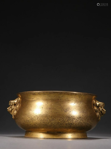 A Gilt-bronze Censer