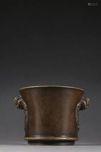 A Fine Copper Censer With Two Ears