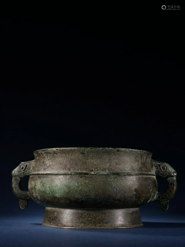 A Fine Bronze Censer With Elephant Ears