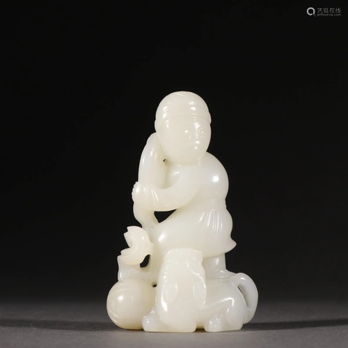 A Hetian Jade Figure of Buddha