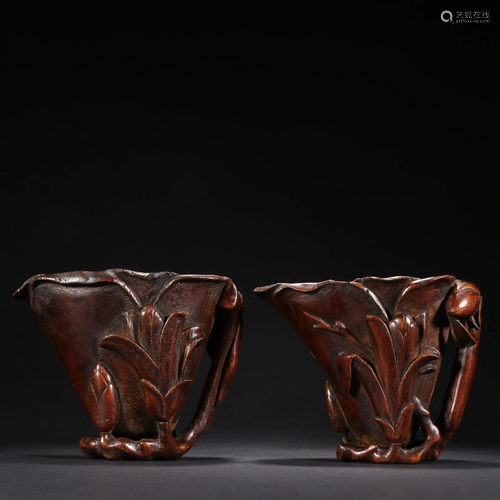 A Pair of Eaglewood Cups