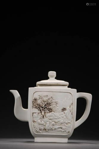 A White Glazed Teapot
