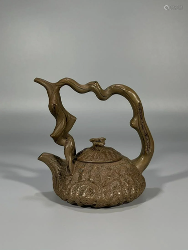 A Rare Zisha Lifting Beam Teapot