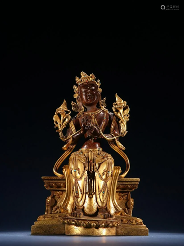 A Rare Gilt-bronze Figure of Buddha