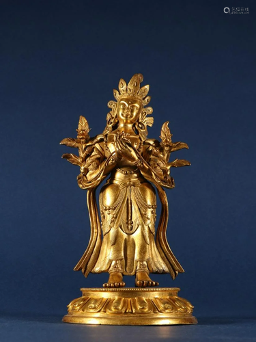 A Rare Gilt-bronze Figure of Buddha