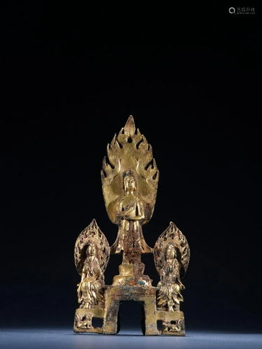 A Gilt-Bronze Figure of Buddha