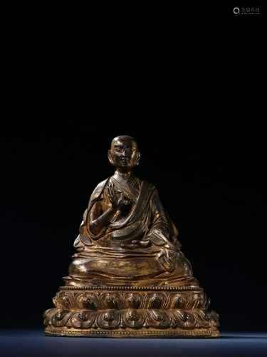 A Fine Gilt-bronze Figure of Buddha