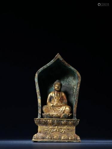 A Very Rare Gilt-bronze Stupa