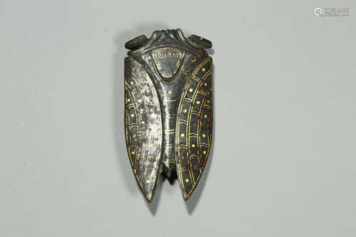 Gold Inlaying Bronze Cicada