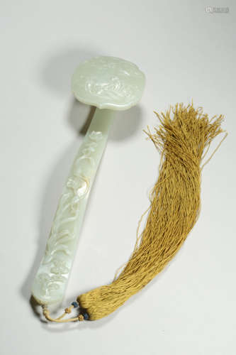 White Glaze Twin-Fish Ruyi Scepter