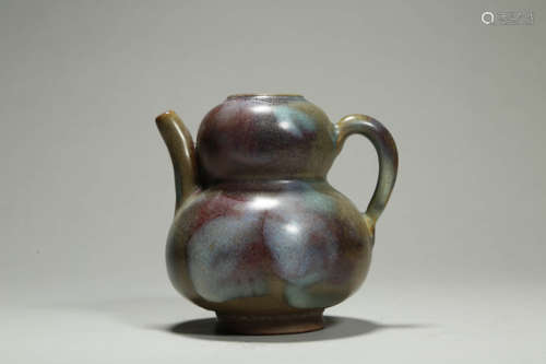 Jun Ware Purple-Splashed Tea Pot