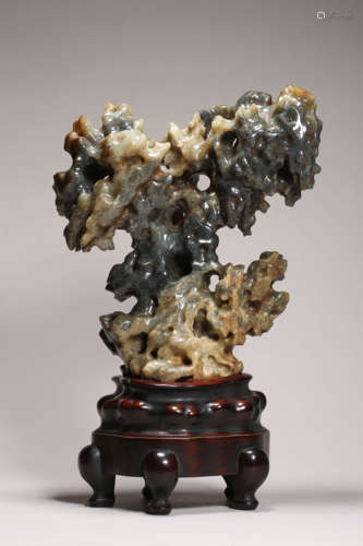 Carved Hetian Jade Decoration Boulder