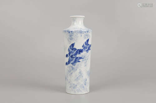 Blue and White Wild Goose Vase