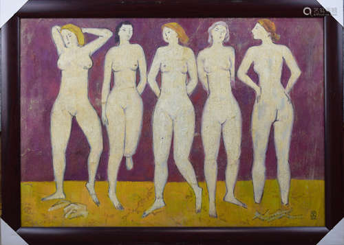 Oil Painting, Naked Ladies