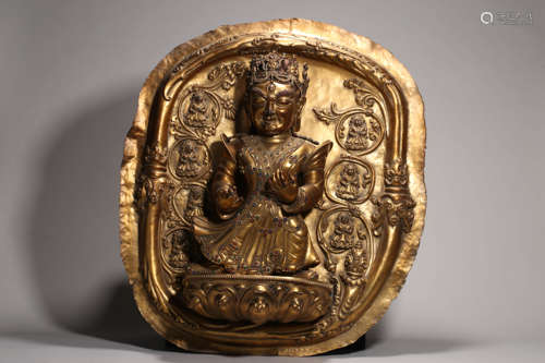 Gilt Bronze Figure of Guardian Densatil Style