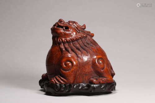 Carved Bamboo Beast Censer