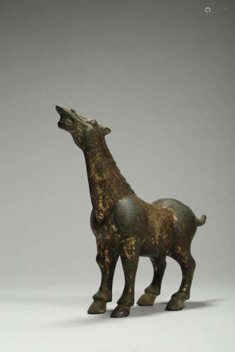 Gilt Bronze Figure of Horse