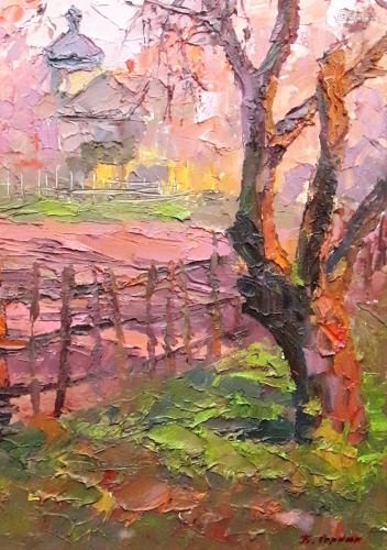 Oil painting Pink evening Serdyuk Boris Petrovich