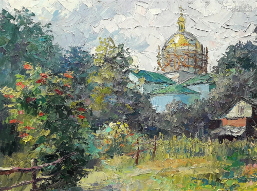 Oil painting Temple updates Serdyuk Boris Petrovich