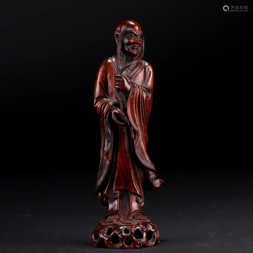 CHIENSE BOXWOOD STANDING BUDDHA