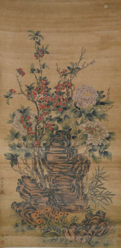 A Huang quan's flower painting