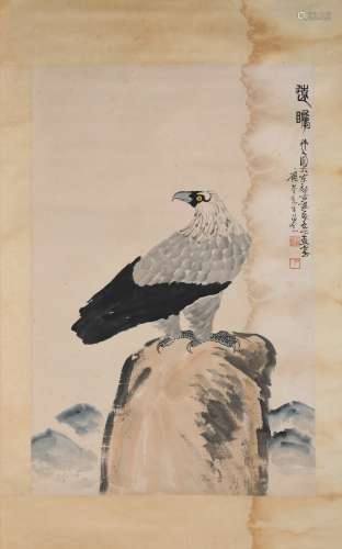 A Wu zuoren's painting: look into the eagle