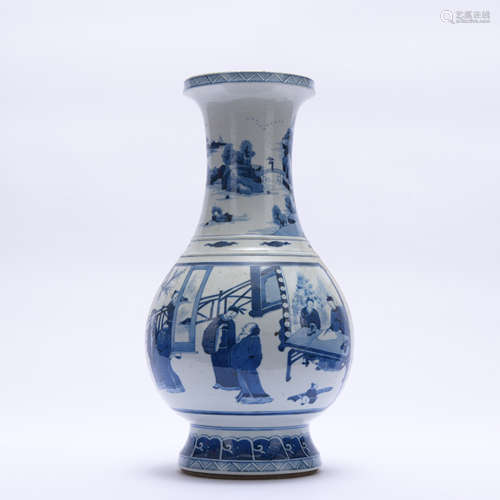 A blue and white 'figure' vase