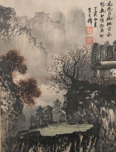 A Huang junbi's landscape painting