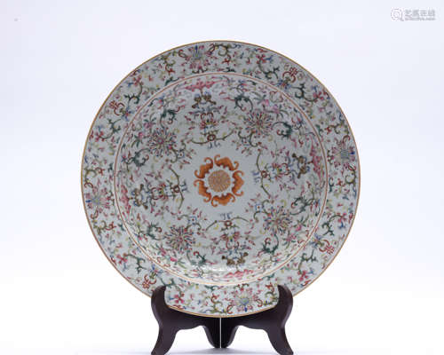 A famille-rose 'floral' dish