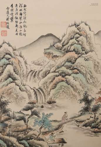 A Fu jin's landscape painting